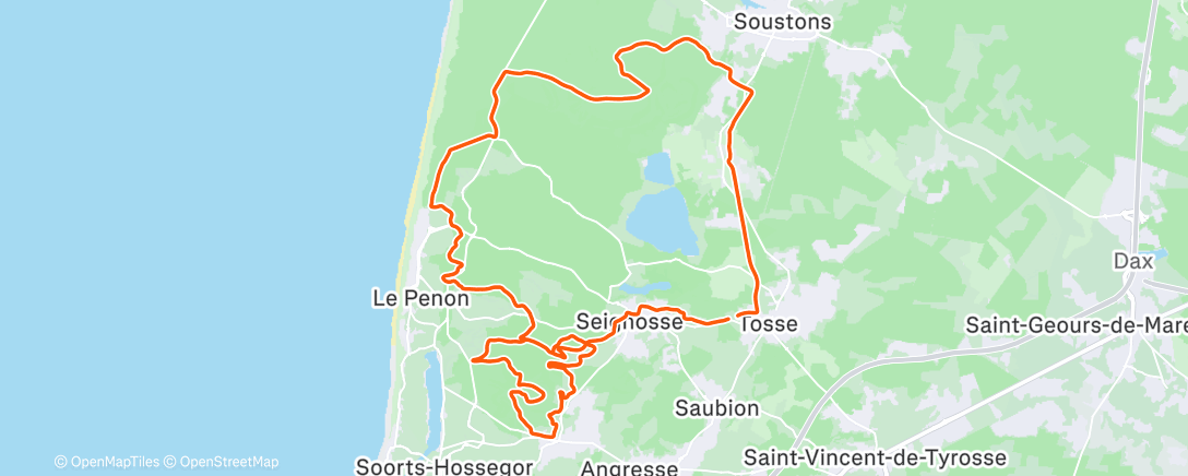 Map of the activity, MTB