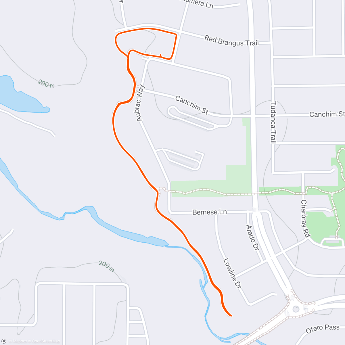 Map of the activity, Afternoon Walk