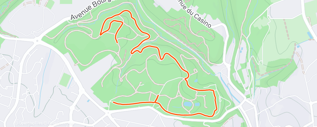 Map of the activity, Course à pied dans l'après-midi