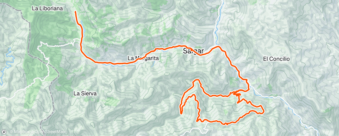 Map of the activity, Vuelta ciclista por la mañana