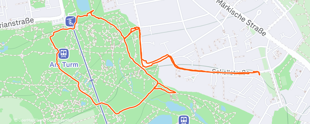 Карта физической активности (Spaziergang am Nachmittag)