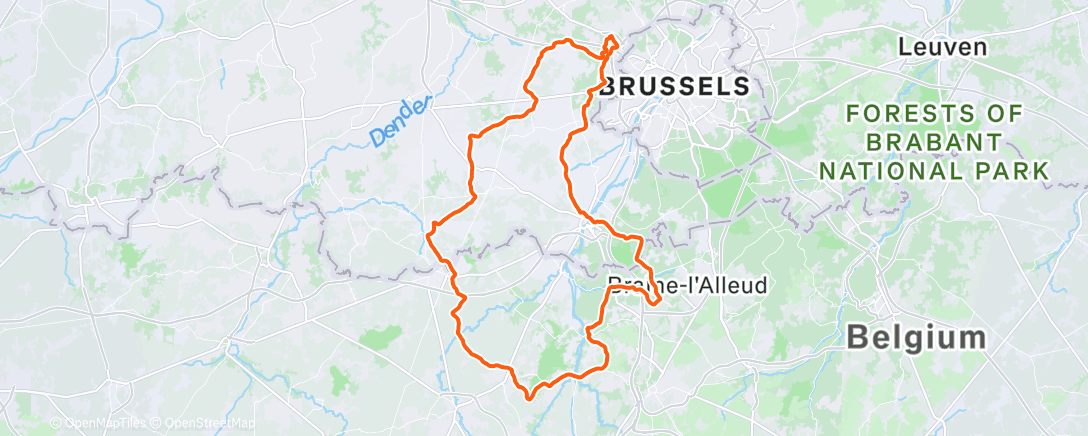 Map of the activity, Morning Ride