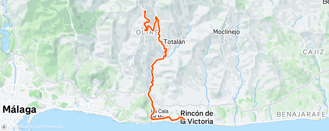 Map of the activity, Afternoon Ride