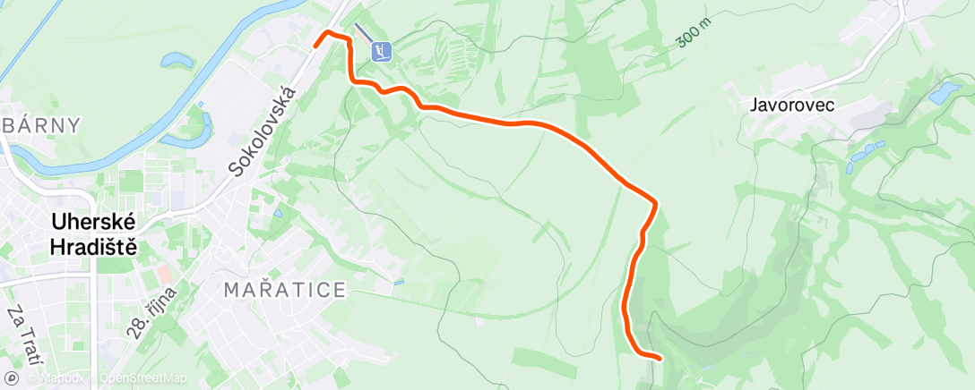 Map of the activity, Evening Walk