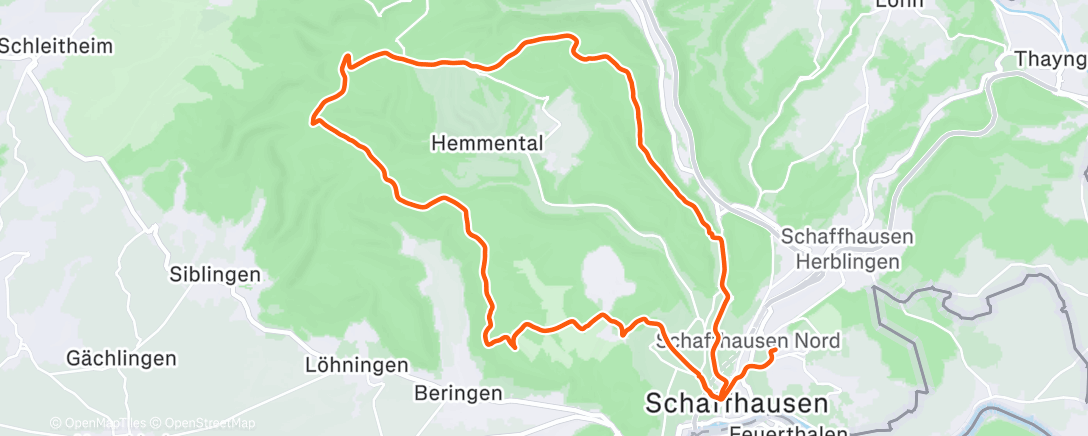 Map of the activity, Après Vélo