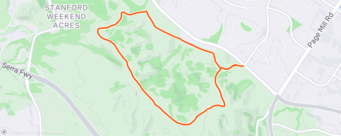 Map of the activity, Evening Hike