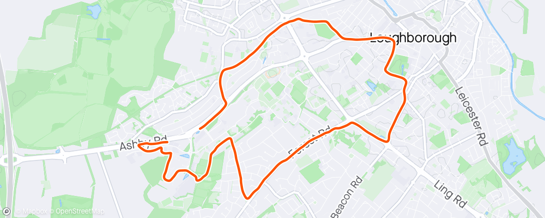 Map of the activity, Lunch Run