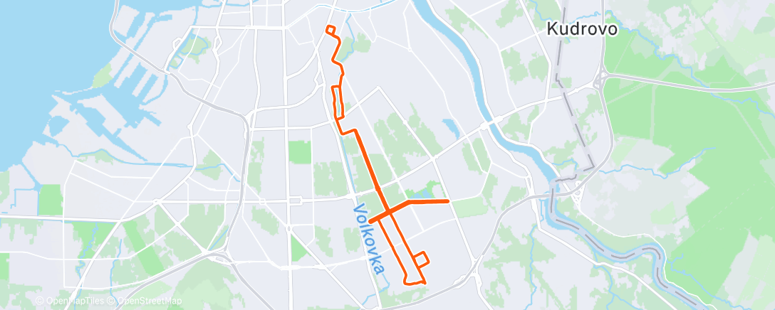 Map of the activity, Run. St Petersburg / Tour de Kupchino / Вокруг Купчино
