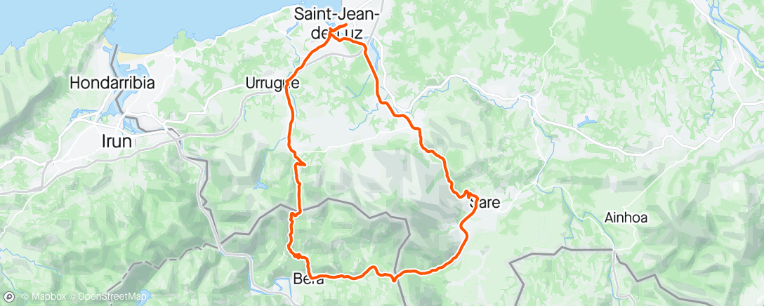 Mapa de la actividad (Tour de Rhune, tour de rhume)
