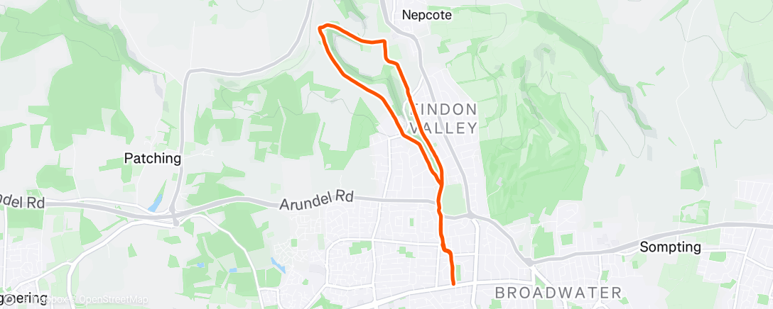 Map of the activity, Morning Run