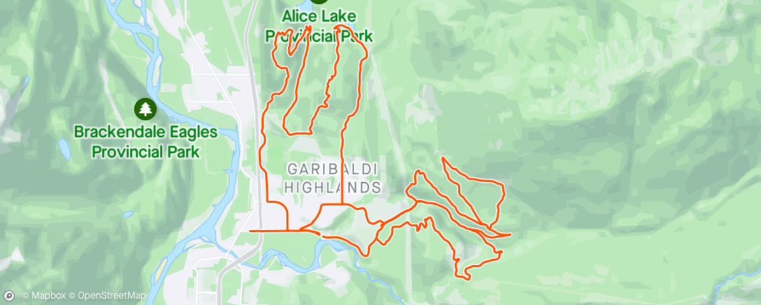 Map of the activity, Squamish Enduro