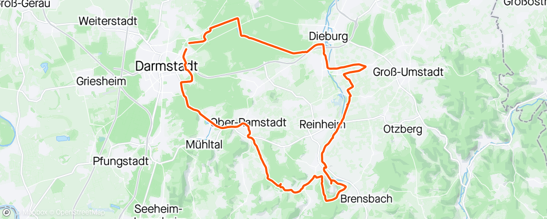 Map of the activity, Gravel-Fahrt am Nachmittag