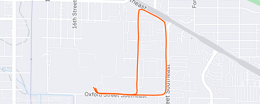 Map of the activity, Lunch Run