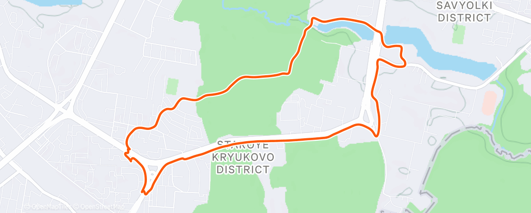 Map of the activity, Ночной забег