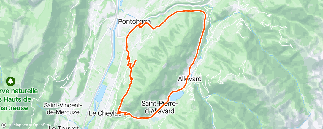 Map of the activity, Matinal Ride