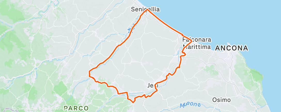 Map of the activity, Senigallia bcd con la gravel