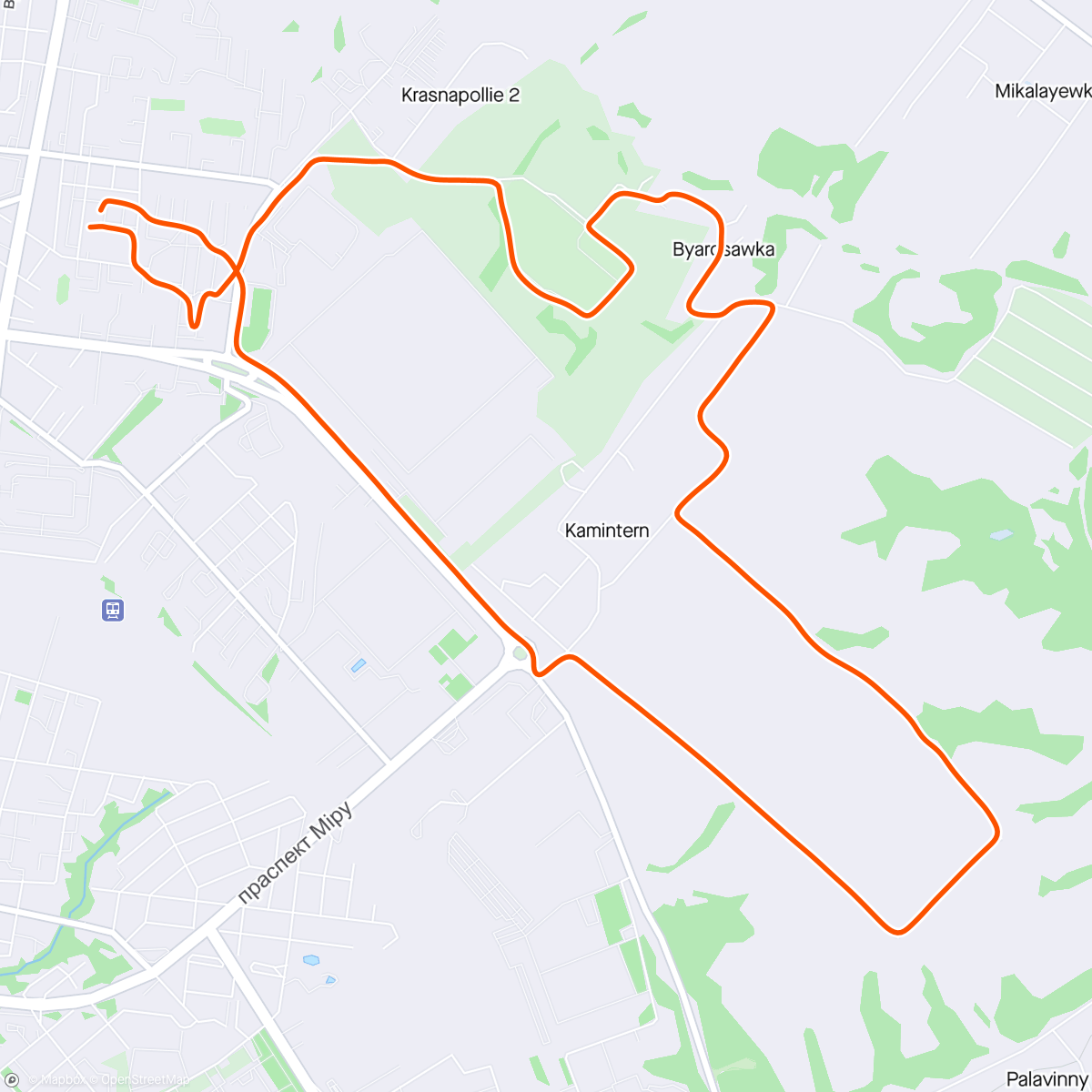 Map of the activity, Afternoon cross