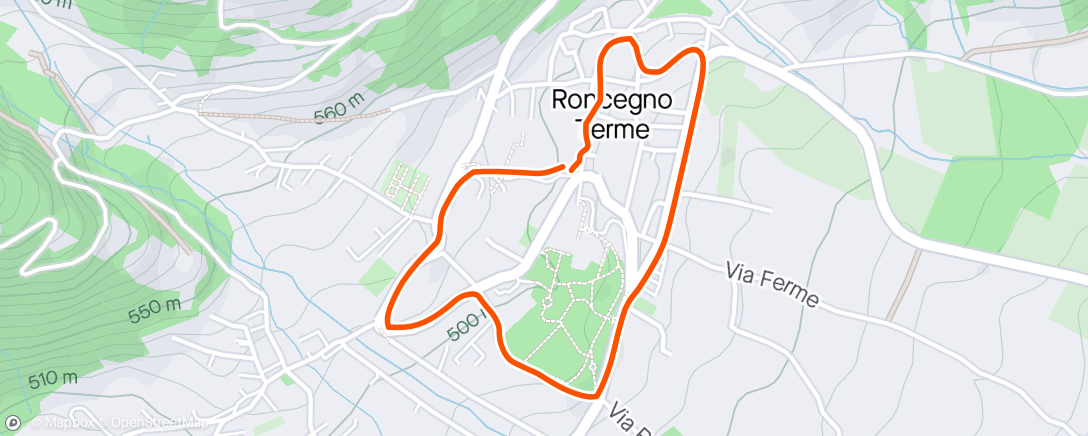 Map of the activity, Jogg/gång