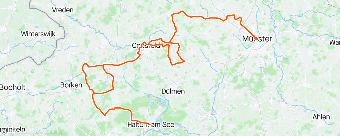 Map of the activity, Afternoon Ride