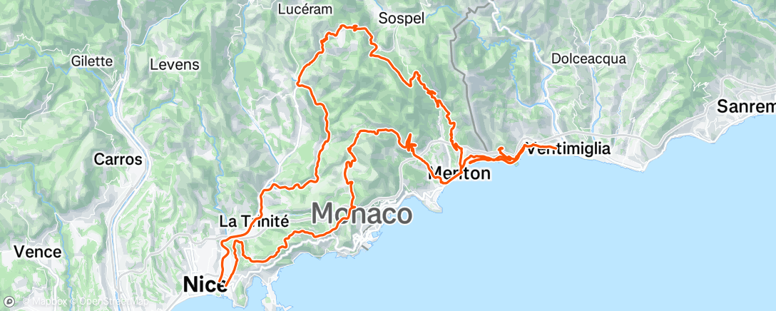 Map of the activity, Morning Ride