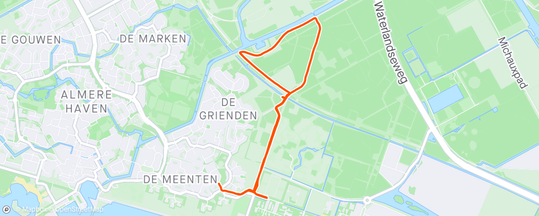 Map of the activity, Loopje met Abi Roger Chris