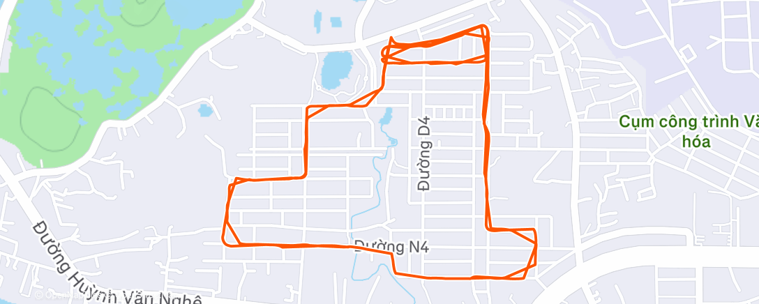 Map of the activity, Morning Run