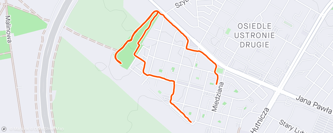 Map of the activity, Evening Walk