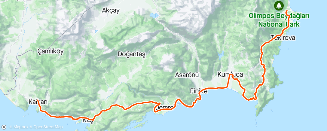 Map of the activity, Tour de turquia 2° etapa