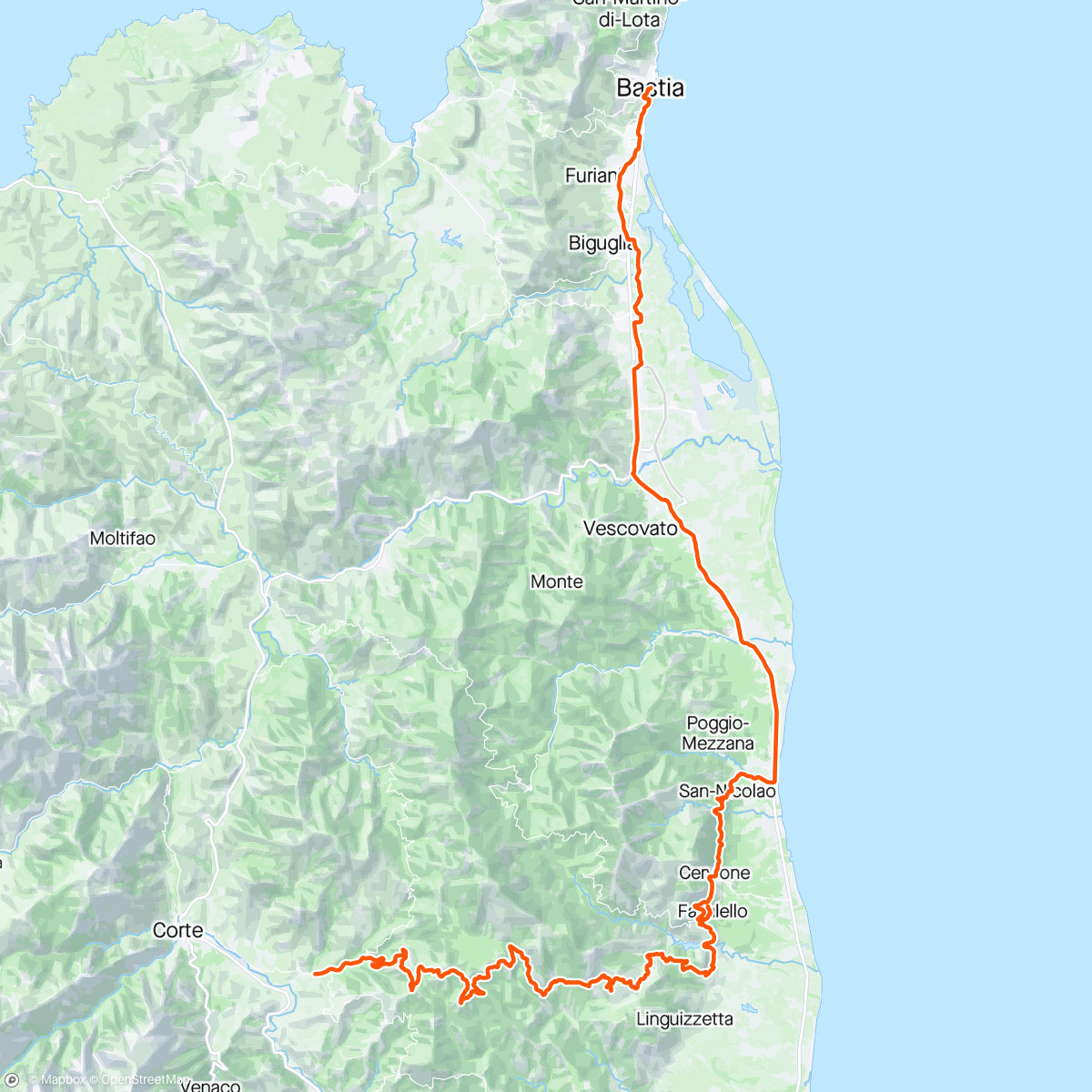 Map of the activity, Korsika #3