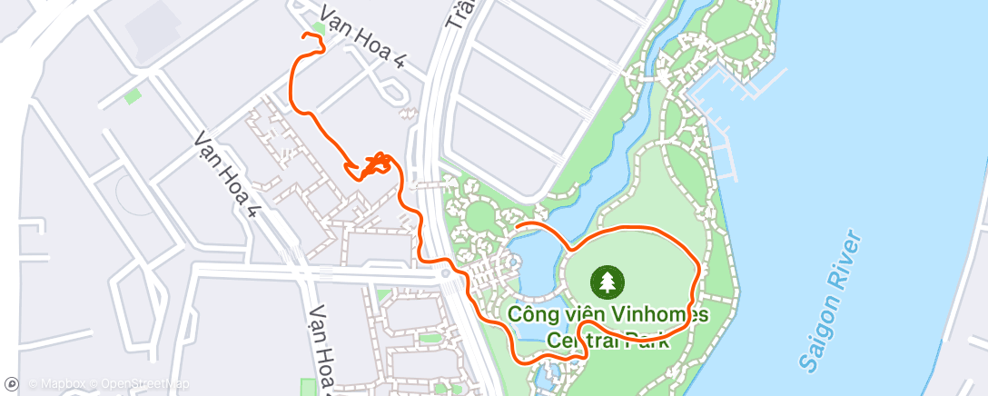 Map of the activity, Afternoon Walk