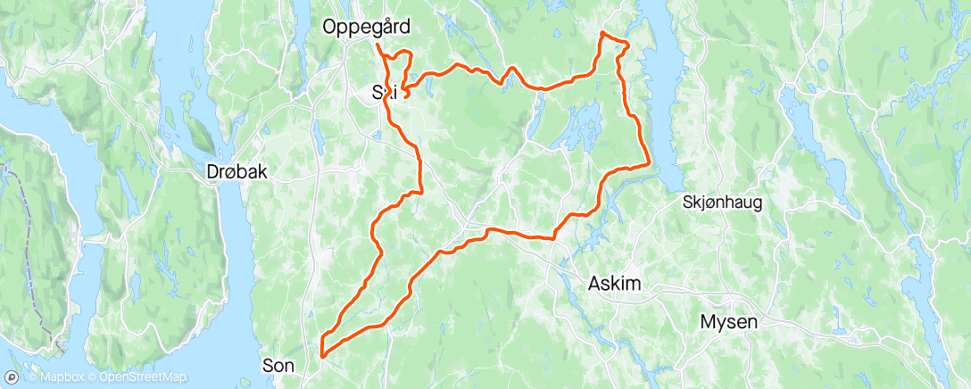 Map of the activity, Ut i vinden med Follo SK