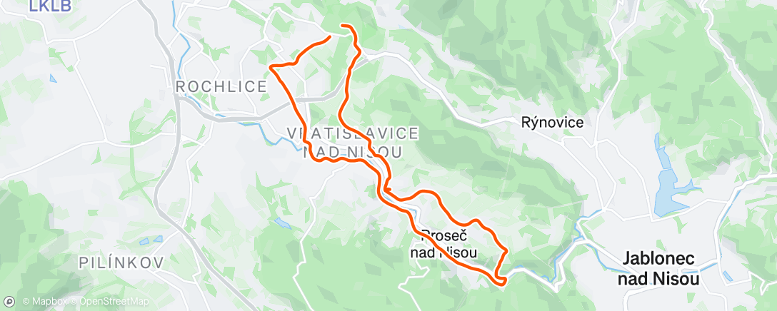 Map of the activity, Evening Run