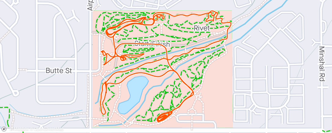 Map of the activity, Bike park with the groms