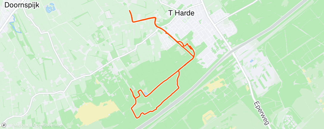 Map of the activity, Lopen met de hond en Meike
