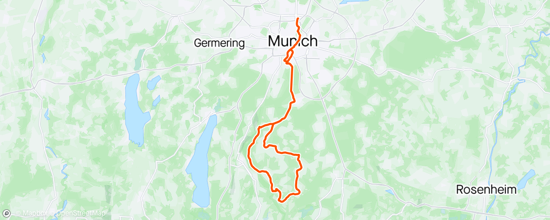 Map of the activity, Südrunde Dietramszell