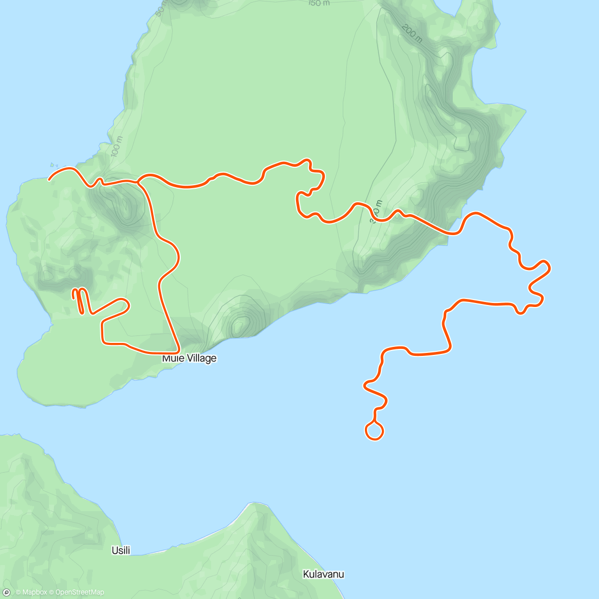 「Zwift - Flat Route in Watopia」活動的地圖