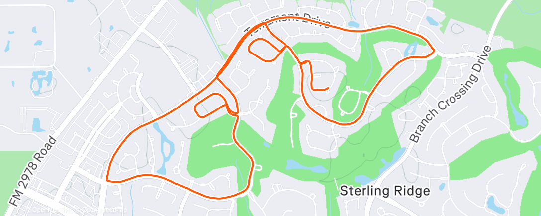 Map of the activity, Morning Run