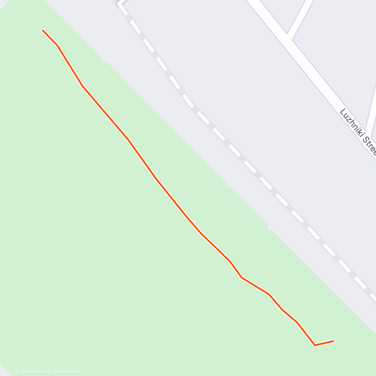 Map of the activity, Утренний забег