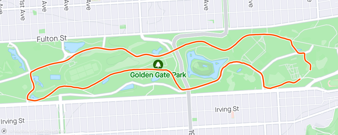 Map of the activity, GG Park 🏃‍♀️ 🏃‍♀️ - Tired run