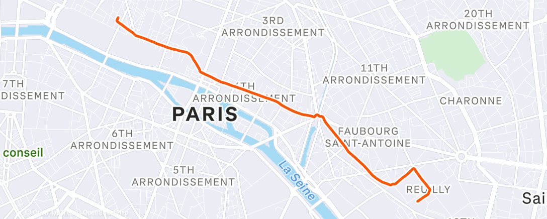 Map of the activity, ☁️ Night Ride