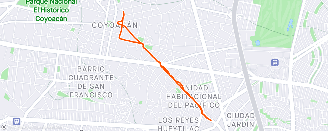 アクティビティ「Caminata por la tarde」の地図