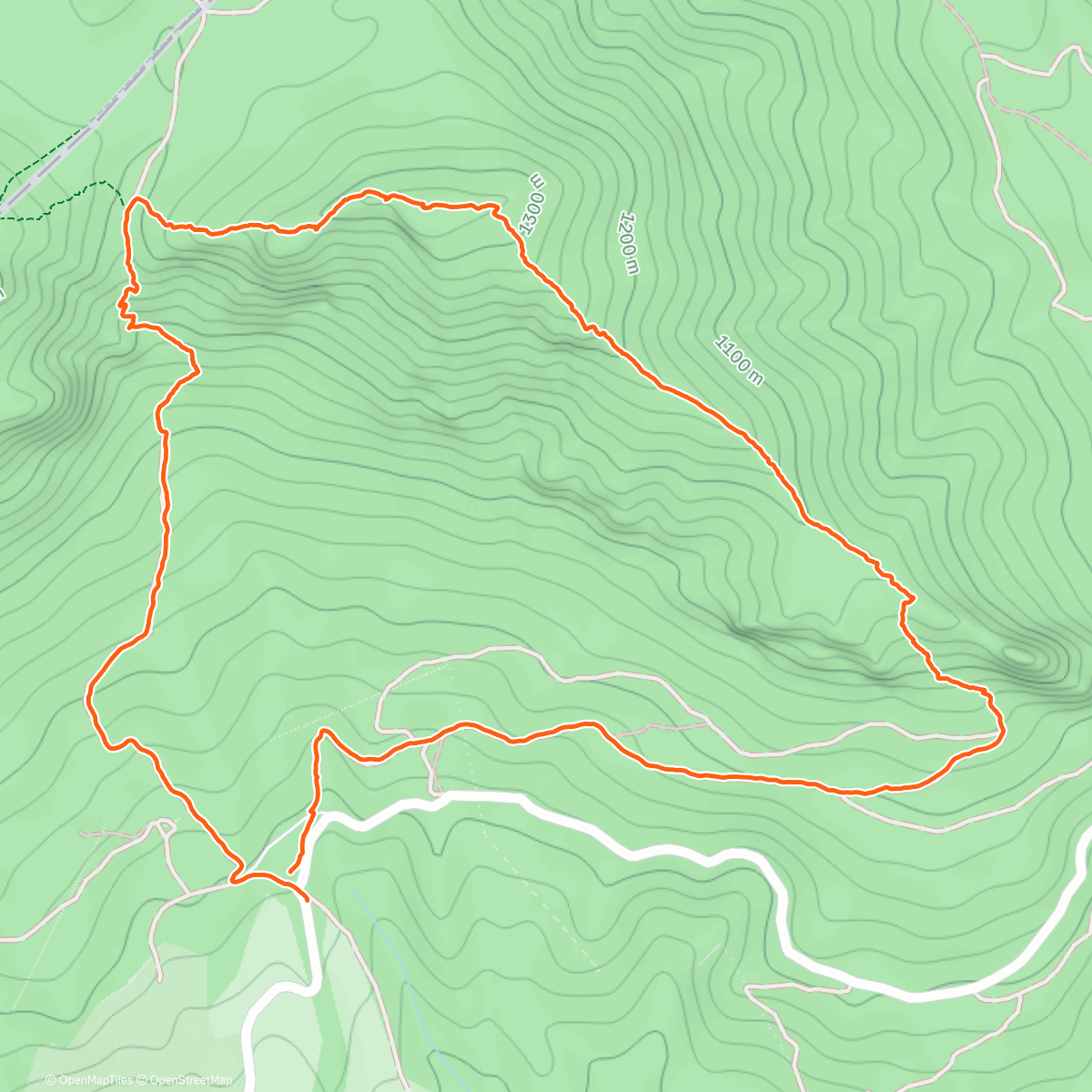Map of the activity, Sierra de Kodes desde el Santuario
