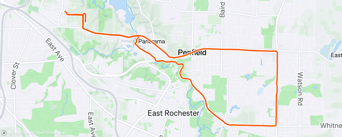 Map of the activity, Sunday long run