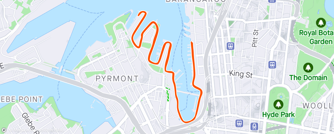 Map of the activity, Easy 8k Pyrmont