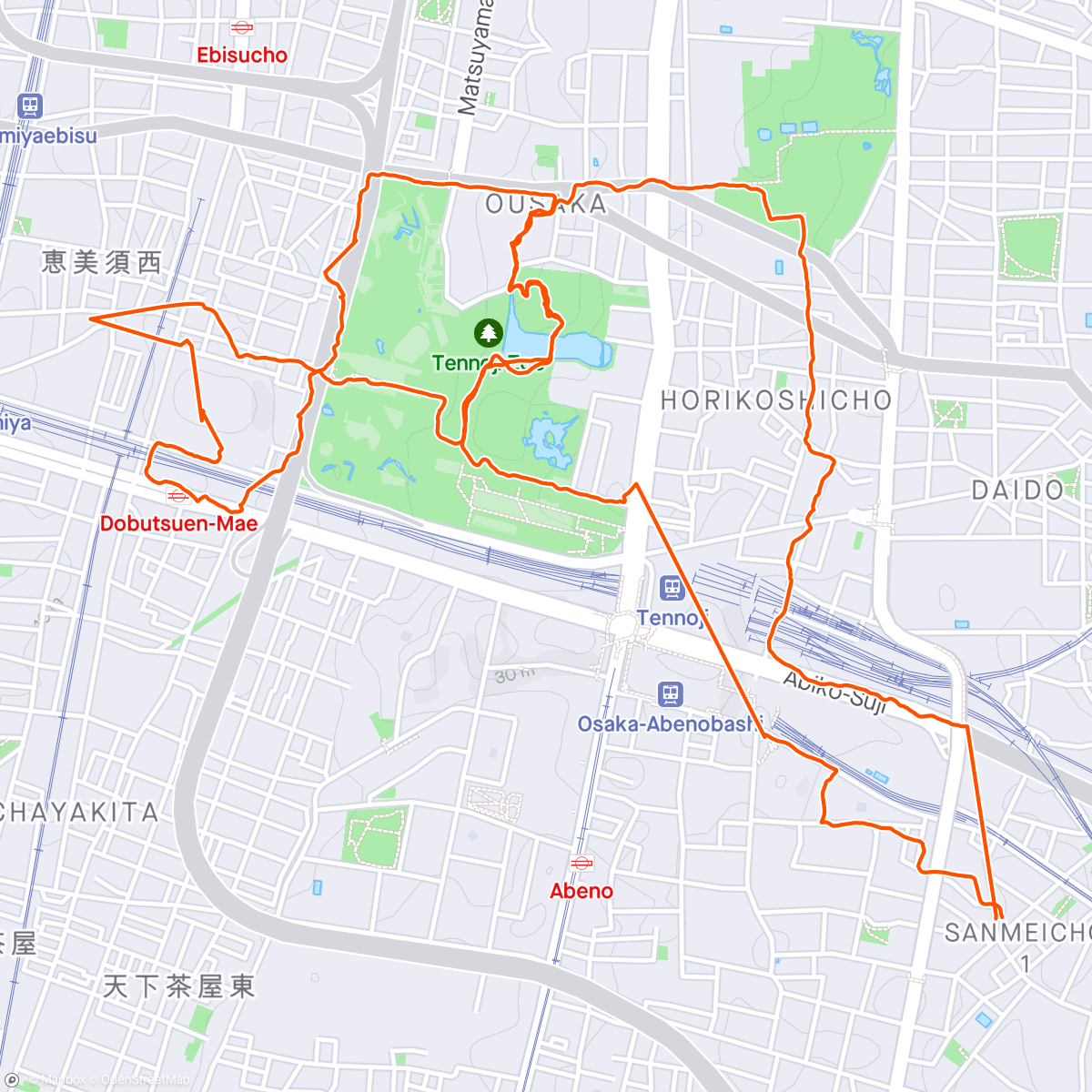 Mapa de la actividad, Walking with Denny