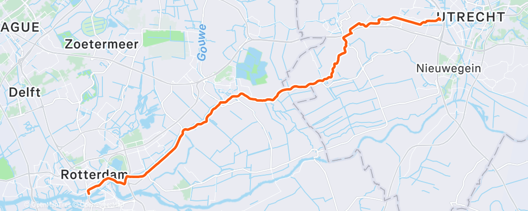 Map of the activity, Op de fiets naar de zesdaagse 😲