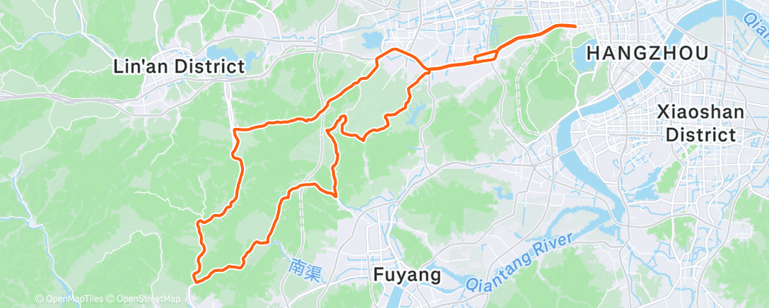 Map of the activity, 晨间骑行