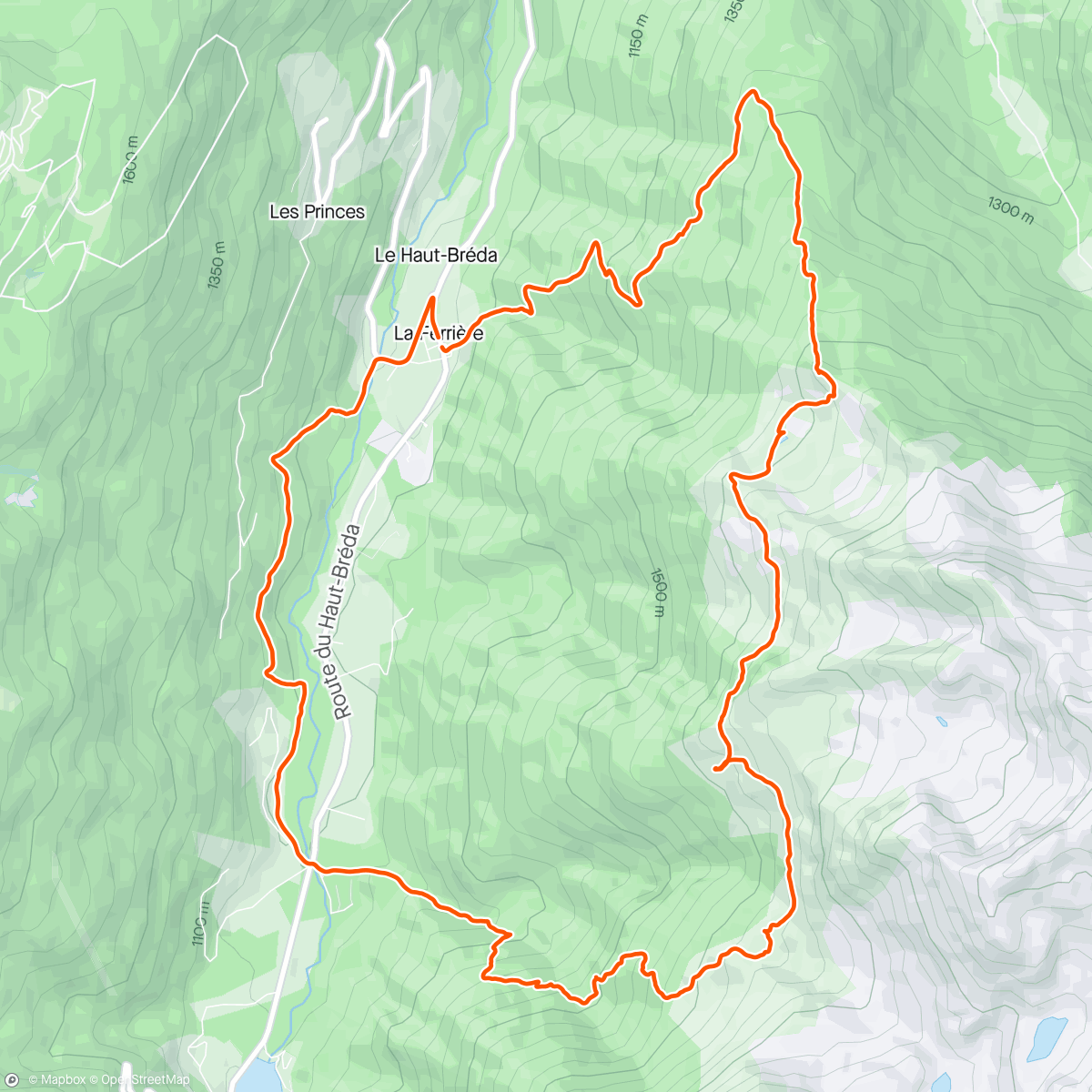 Map of the activity, Lac du Léat