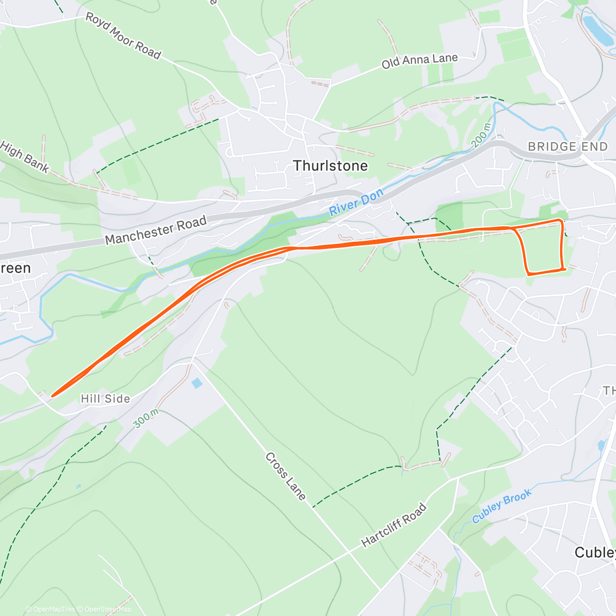 Map of the activity, Penistone Xmas parkrun 🥶🥶