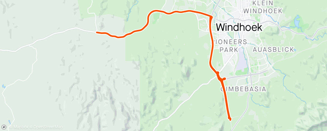 Map of the activity, Dernière étape du Tour de Windhoek